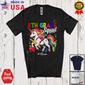 Custom Name 8th Grade Squad; First Day Of School Student Teacher Unicorn T-Shirt