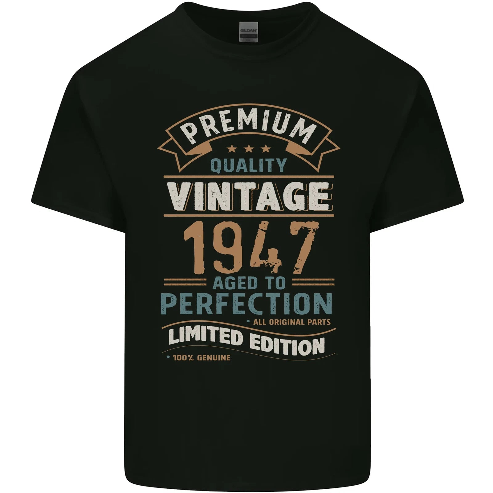 Premium Vintage 79th Birthday 1947 Mens Cotton T-Shirt Tee Top