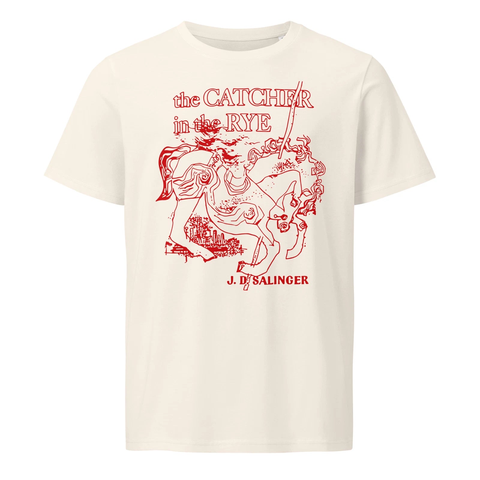 THE CATCHER IN THE RYE ORGANIC MID-LIGHT T-SHIRT J.D. SALINGER VINTAGE CLASSIC
