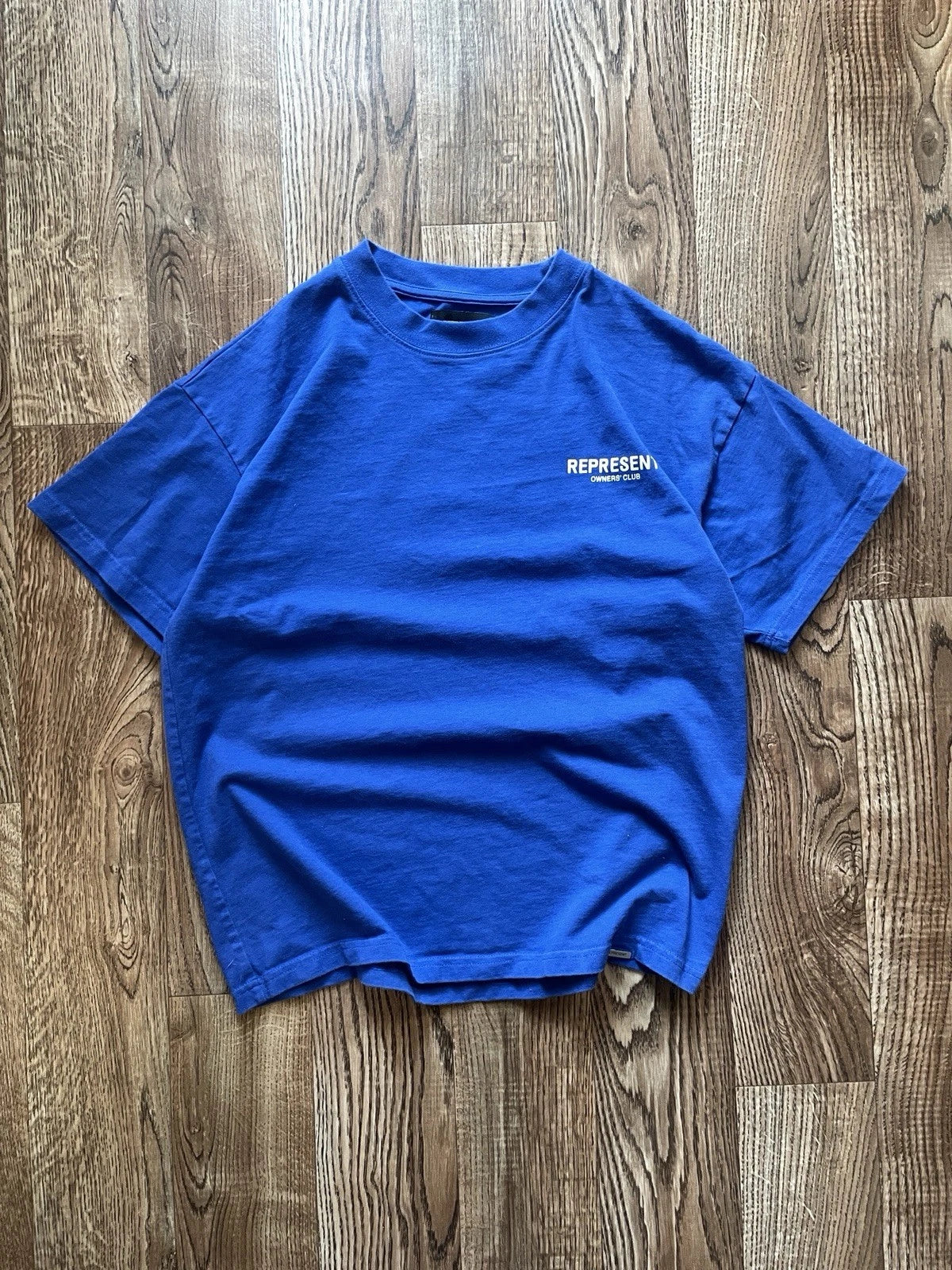 Represent T Shirt M Men's Blue Cotton Street Wear Oversized Y2k Short Sleeve