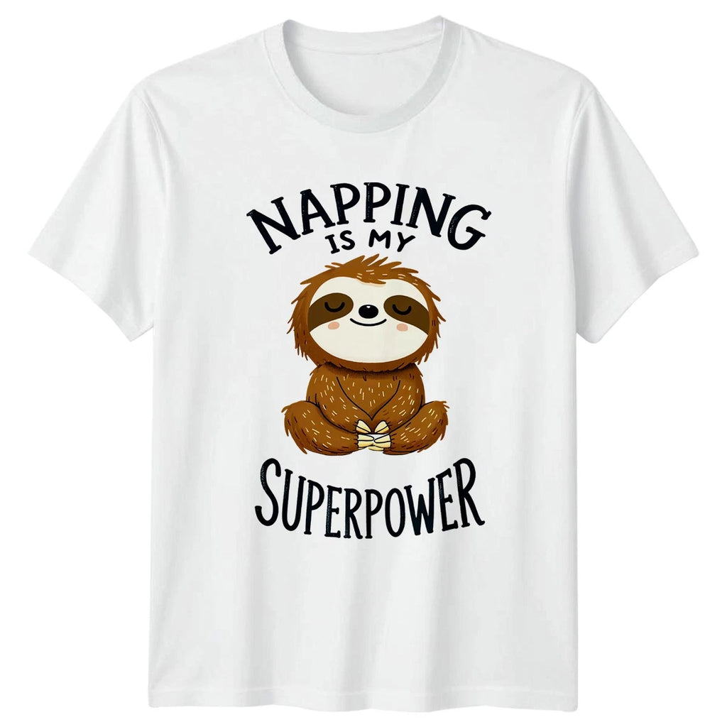 Napping Is My Superpower T-Shirt Sloth Animal Lover