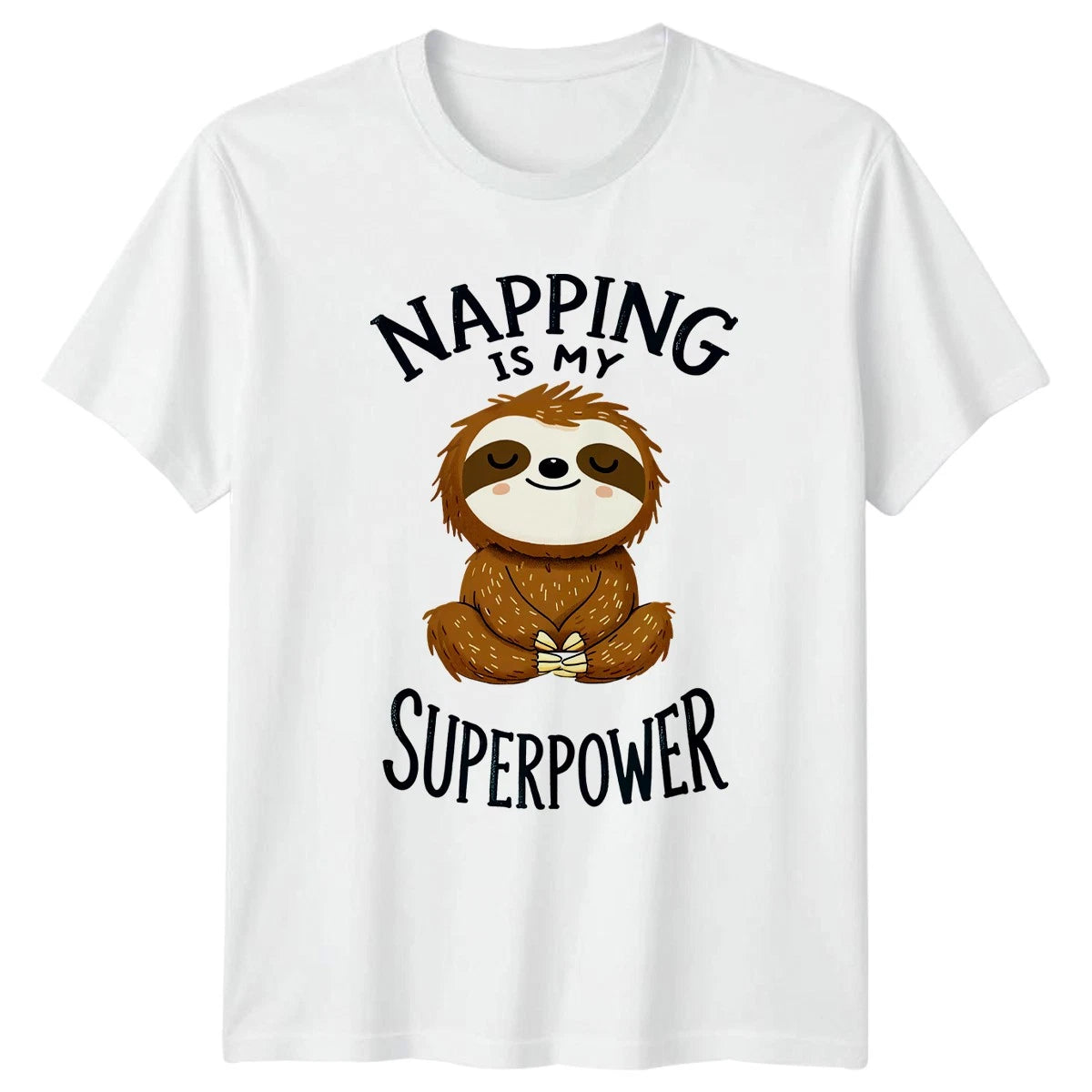 Napping Is My Superpower T-Shirt Sloth Animal Lover