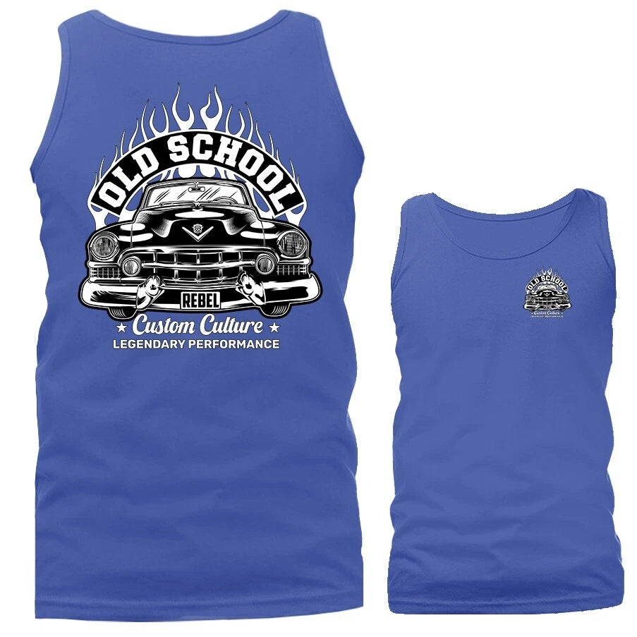 Old School Vintage Iron Hot Rod Classic Car Vehicle Tank Top