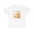 Unisex Adult T Shirt Kinda Anxious Tabby Cat Cute Art