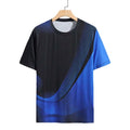 Mens Trendy Loose Fit Technology Print Short Sleeve T Shirt for Casual Wear