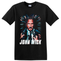 John Wick Movie T Shirt w/ Gunfight Portrait Action Film Graphic Collector Tee