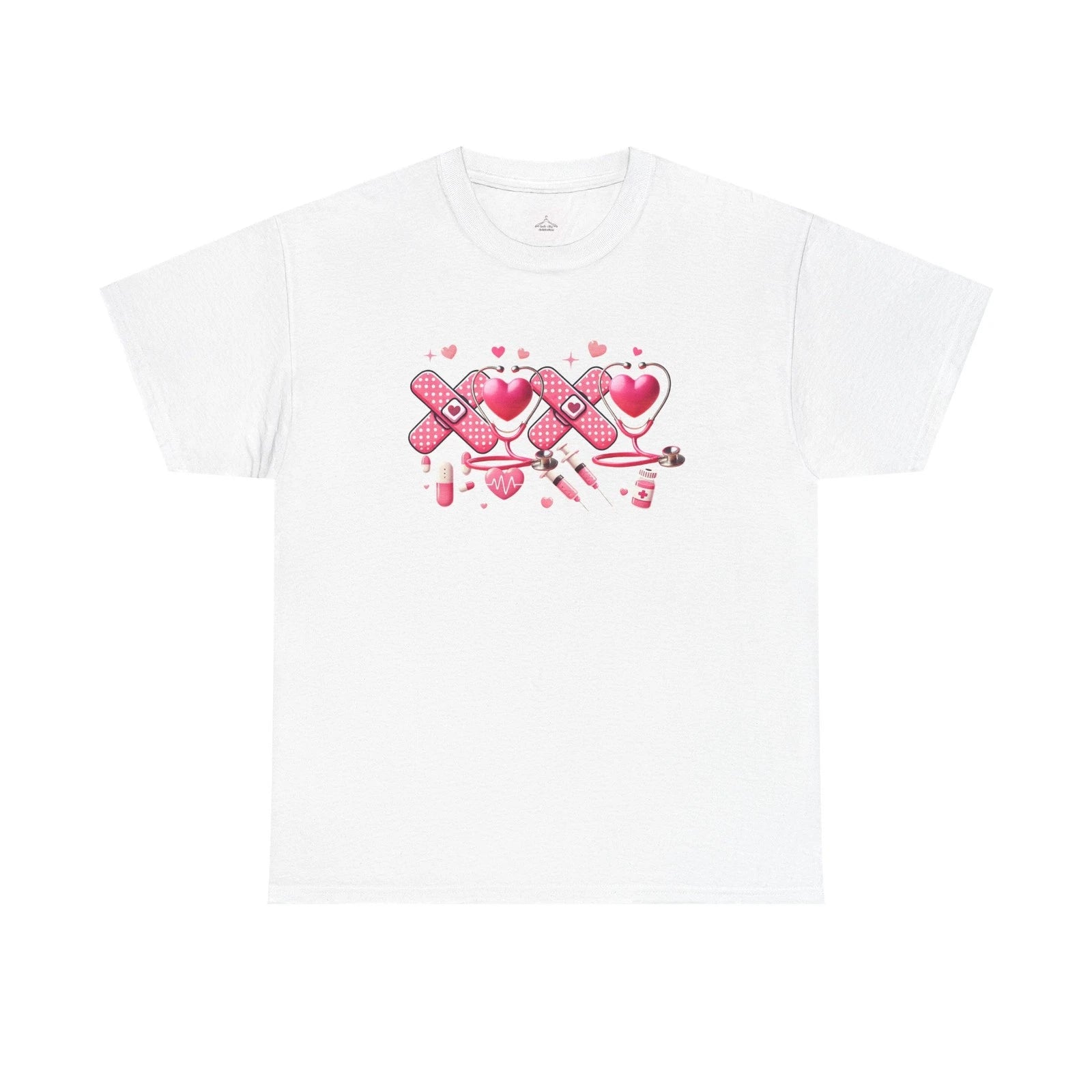 Romantic Themed Unisex Heavy Cotton Tee, Perfect for Valentine’s Day, Cute