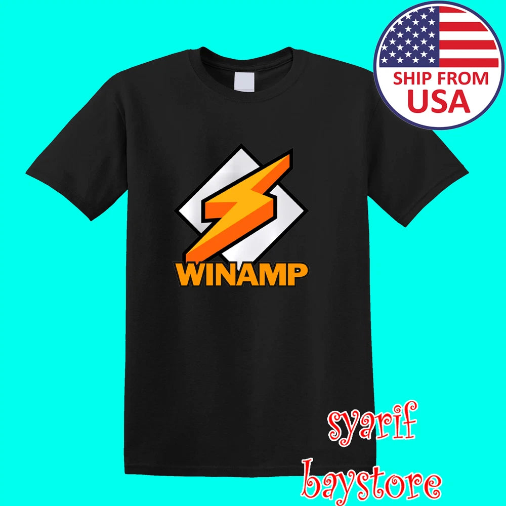 Winamp Old Men's Black Size S to 5XL