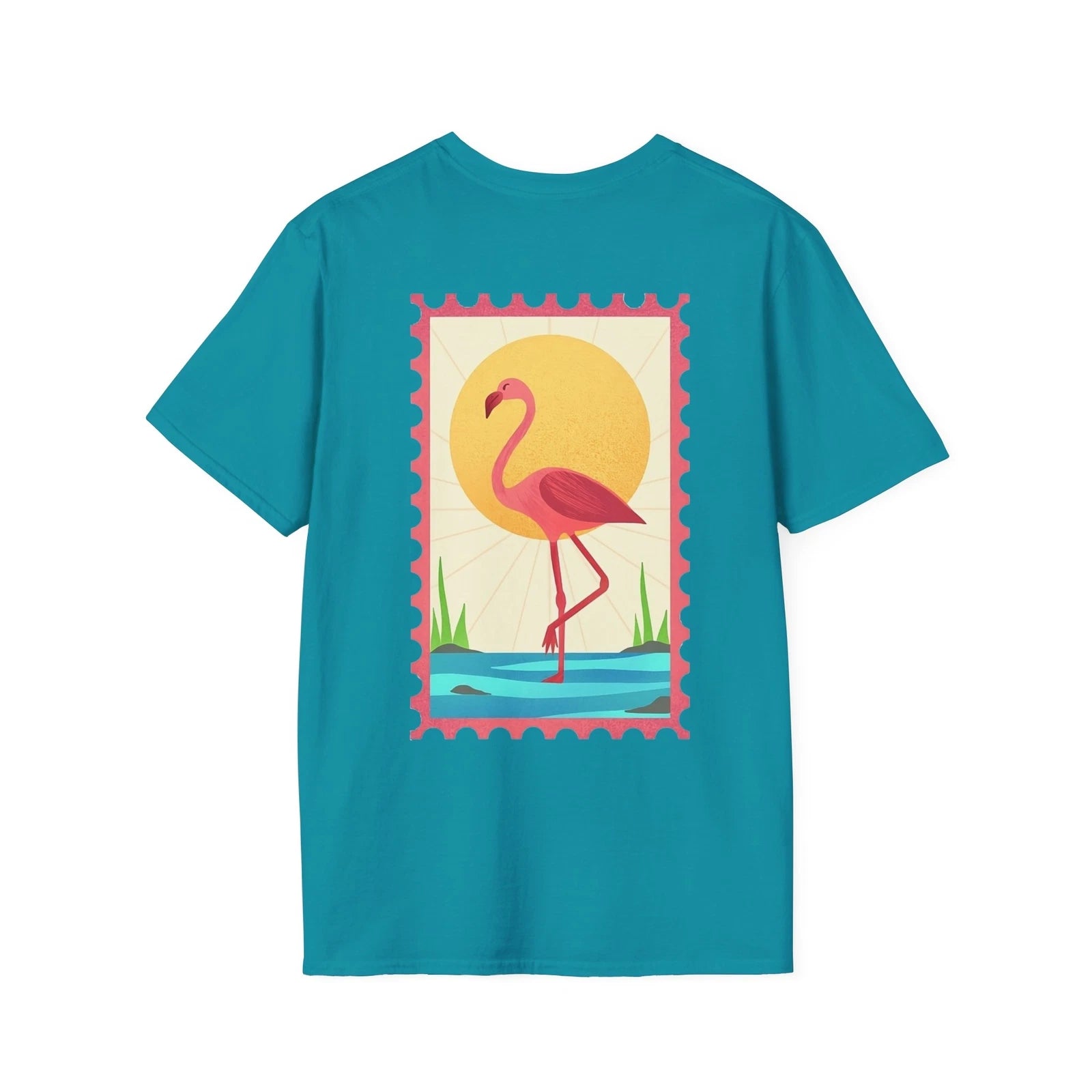 Softstyle T-Shirt - Funny Flamingo shirt, Creative, Summer feeling, Hawaiian Tee