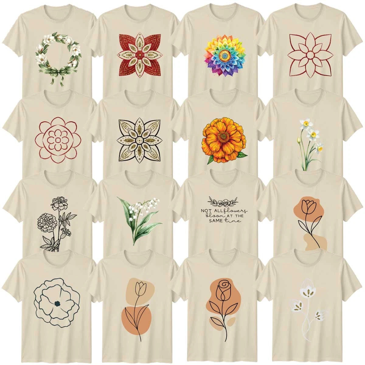 Minimalist Botanical Abstract Art Adult T-Shirt Minimalist Art Birthday Gift