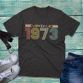 Vintage 1973 T-Shirt 50th Birthday Father's Day Golden Jubilee Retro Gift Top