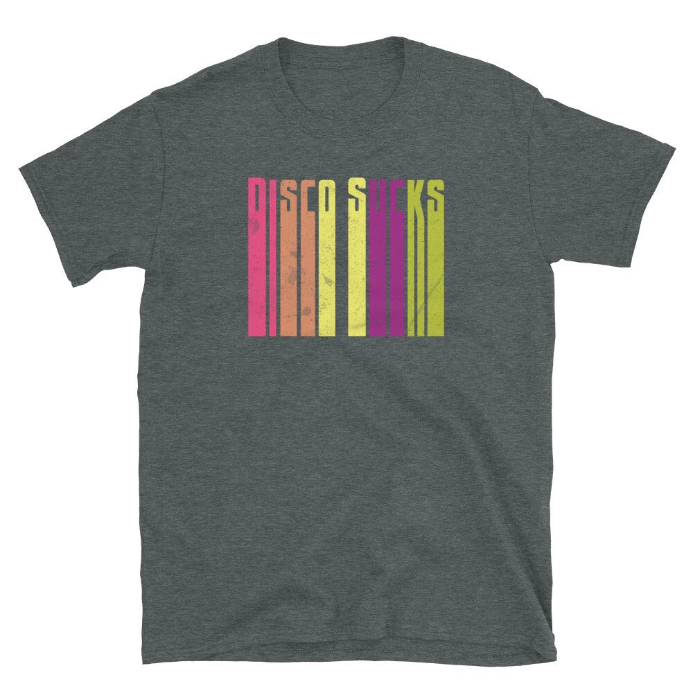 Disco Sucks Vintage 1970s Disco Funk Vintage Retro Neon Funky T-shirt