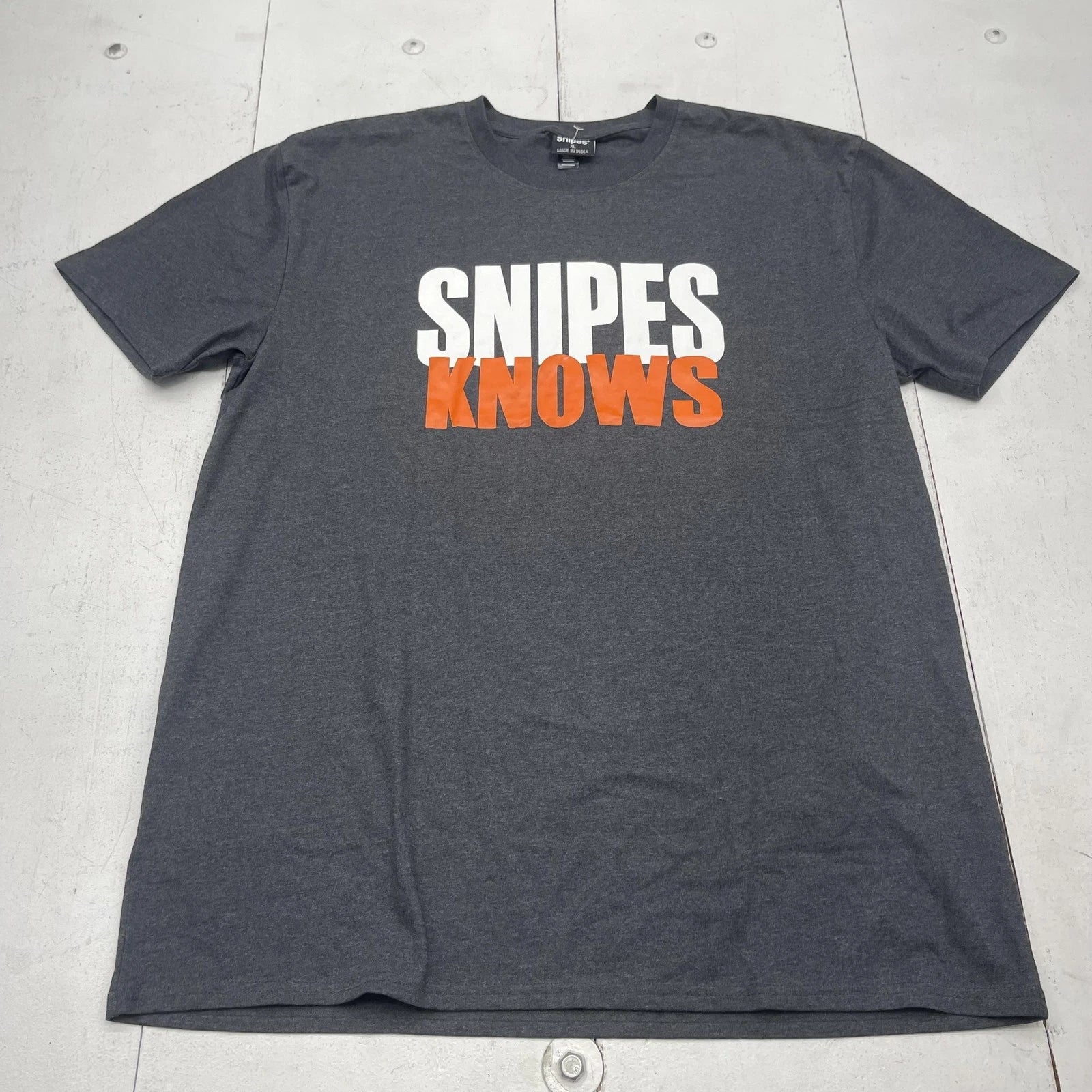 Snipes Shirt Mens XL Gray Snipes Knows Graphic Tee Hashtag Streetwear