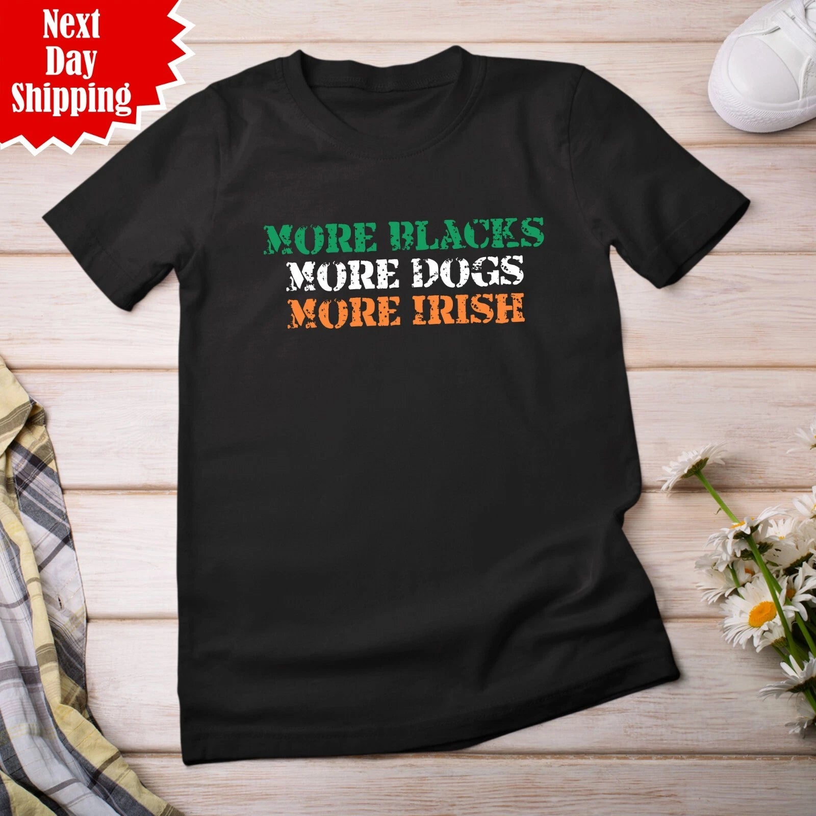 More Black More Dogs More Irish T-Shirt Socialism Political Black Lives Matter T