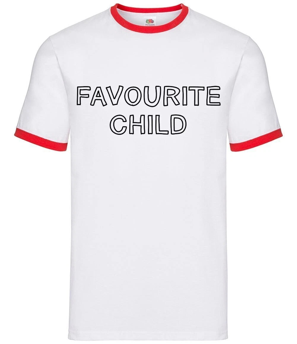 Favourite Child - Mens Ringer - Daddy Fathers Day Cute Gift Favorite