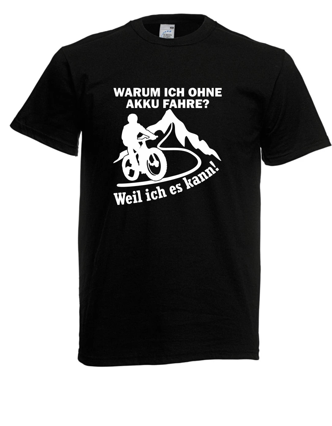 Mens T-Shirt I Why I Ride Without Battery Because I Can Bike L to 5XL