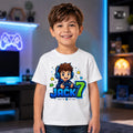 Personalised Gamer Birthday Kids T Shirt Gaming Party Custom Name Age Shirt