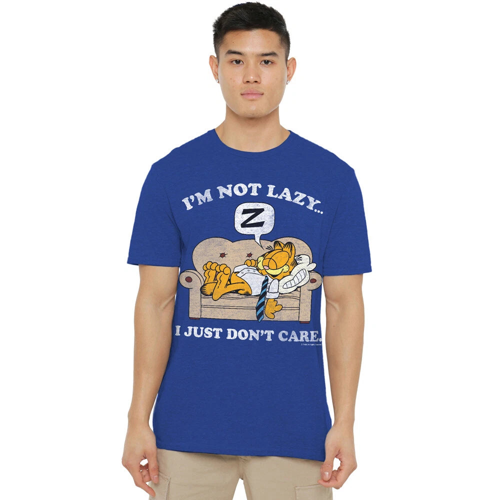 Garfield Not Lazy T-Shirt S-3XL, Royal