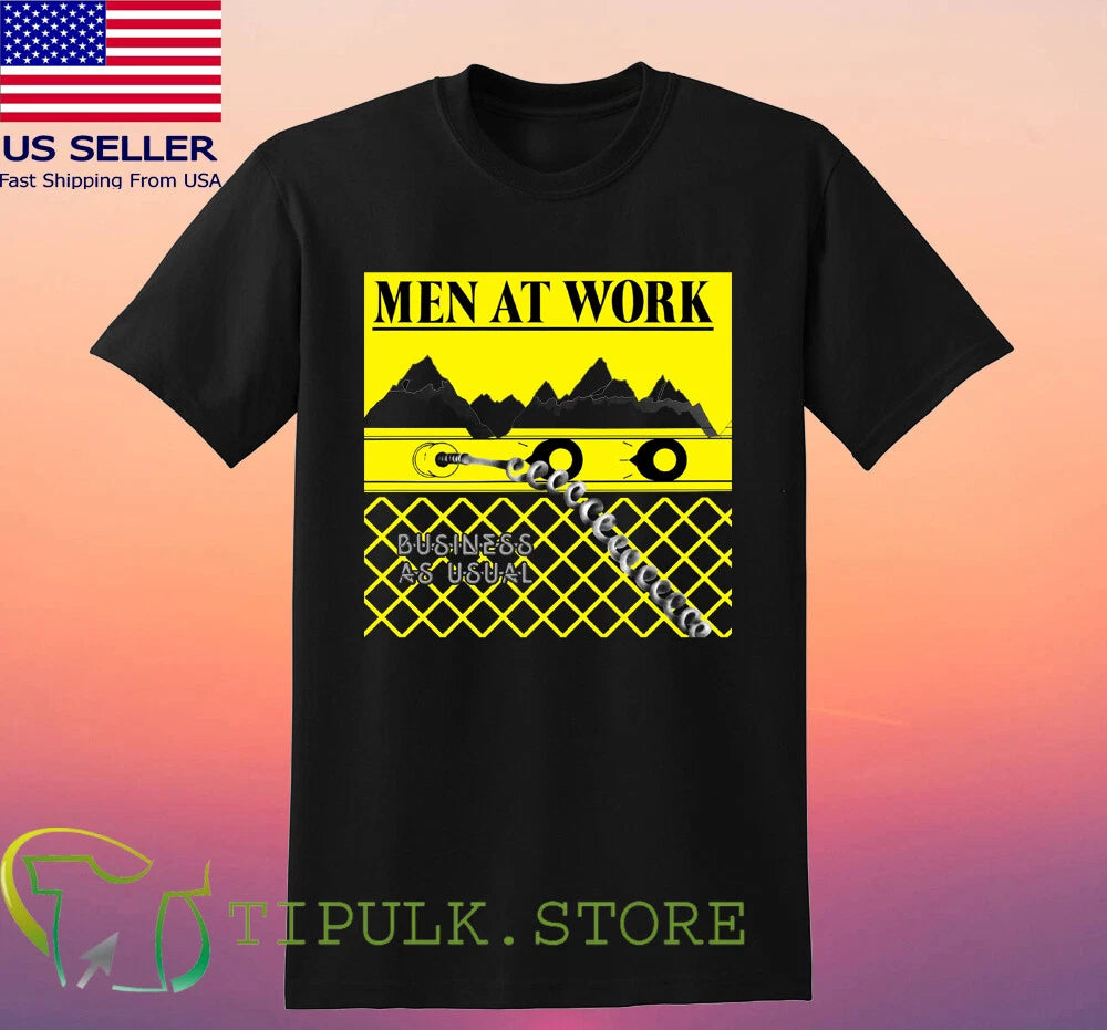 MEN AT WORK Business As Usual Men's Black Size S-5XL