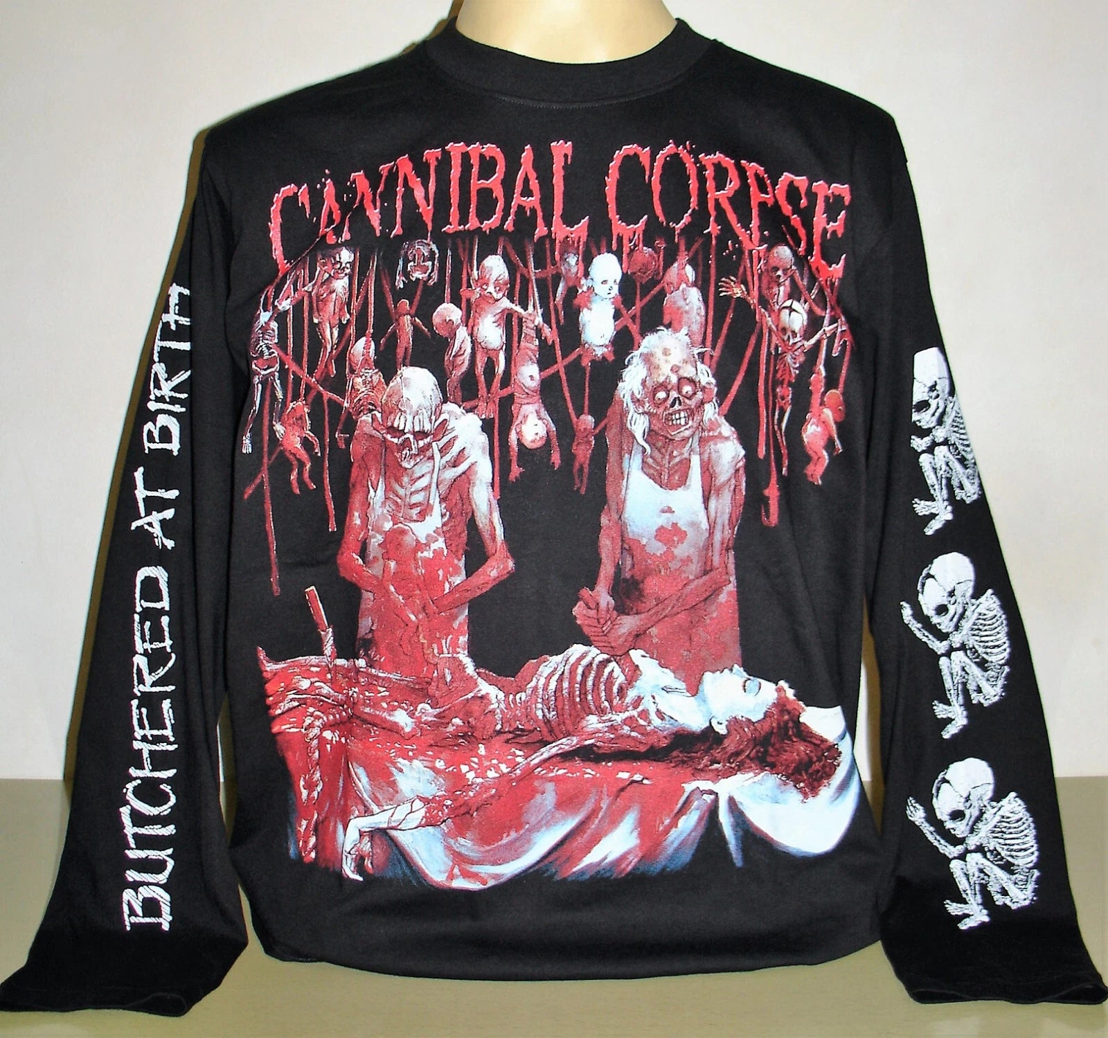 Cannibal Corpse Butchered At Birth Long Sleeve T-Shirt Size S M L XL 2XL 3XL New