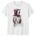 Dog With Top Hat Poker Card Graphic Mens T-Shirt