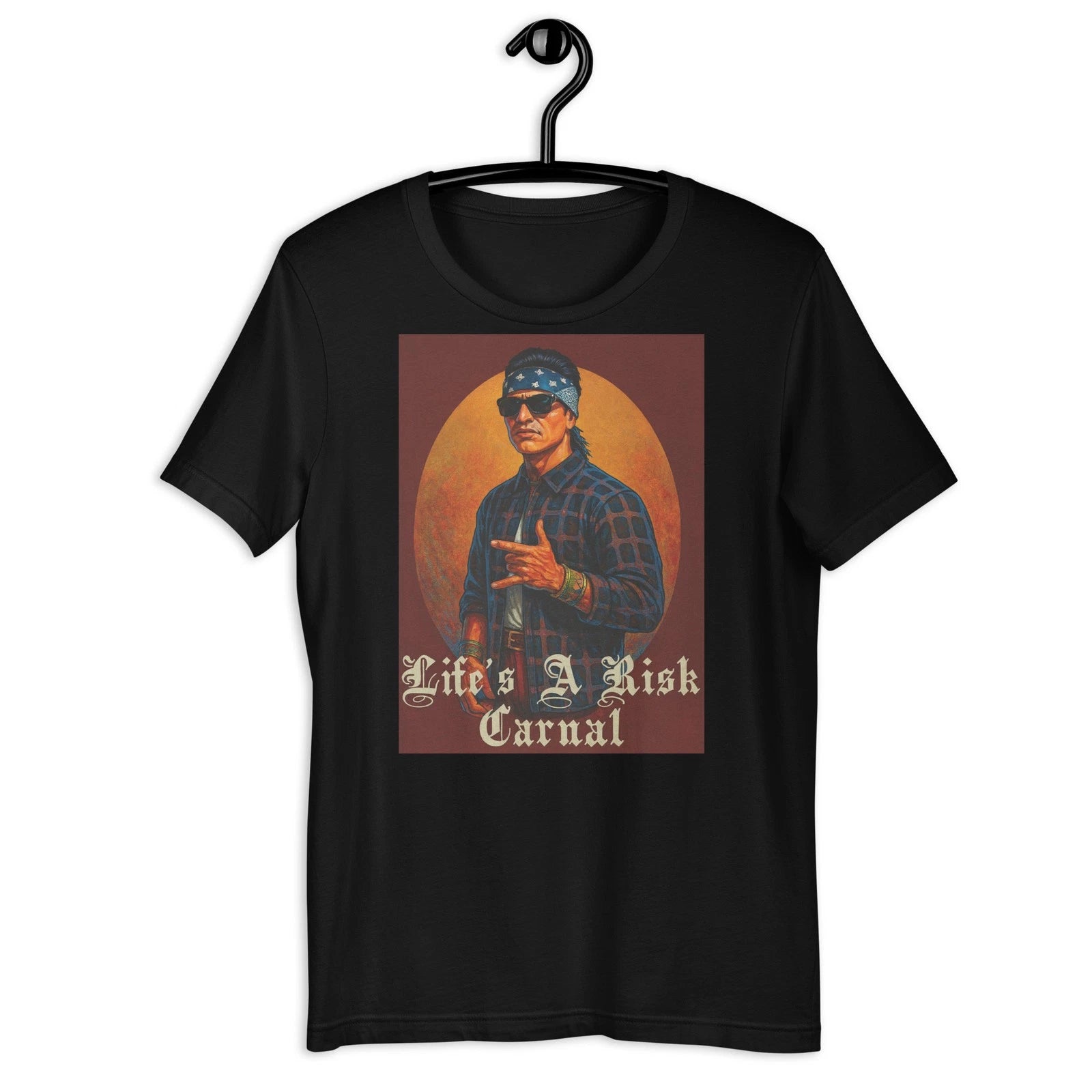 Life’s A Risk Carnal Chicano Bandana Street Style Graphic Tee