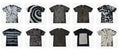 Colortone Black Tie Dye T-Shirt Multi Style Adult S-3XL 100% Cotton Blank Tee