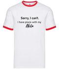 I Have Plans With My Akita - Mens Ringer - Dog Pet Puppy Love Funny Cute