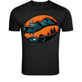 Coffee to Go Skeleton Mountain Camping T-Shirt - Nature Hiking