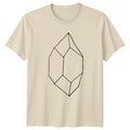 Modern Geometric Crystal Outline T-Shirt Gemstone Crystal Gift