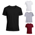 Large Size Fitness T-shirt Men s Fashion Solid Color Round Neck Short