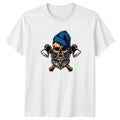 Sleepy Bearded Skull With Axes Mens T-Shirt Bearded Axe Lumberjack Fathers Day