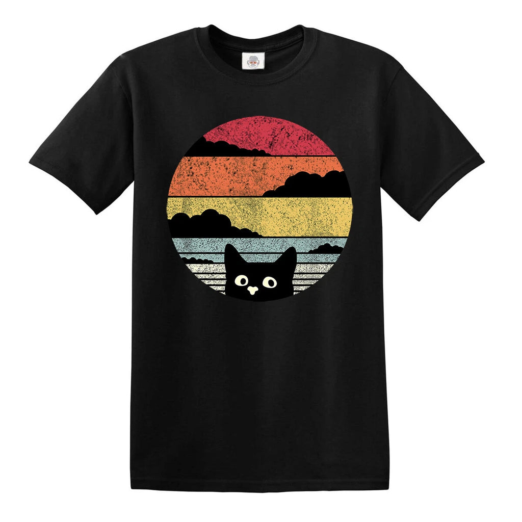 Cat T-Shirt Pew Pew Madafakas Coffee Retro Kitten Best Cat Dad Funny Unisex Tee