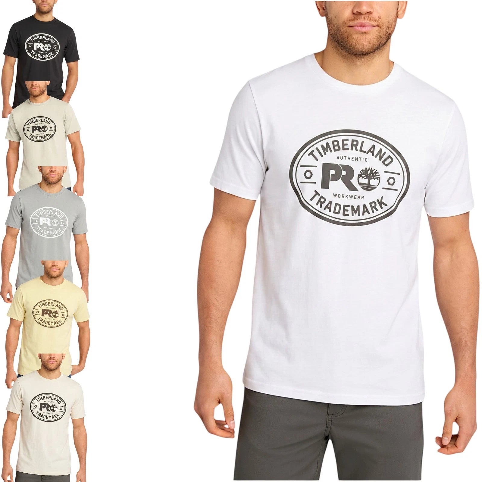Timberland Pro Trademark Mens T Shirts Short Sleeve Pullover Sport Casual Tee