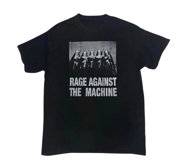 RAGE AGAINST THE MACHINE Short Sleeve T-Shirt Nuns With Guns Vintage Washed