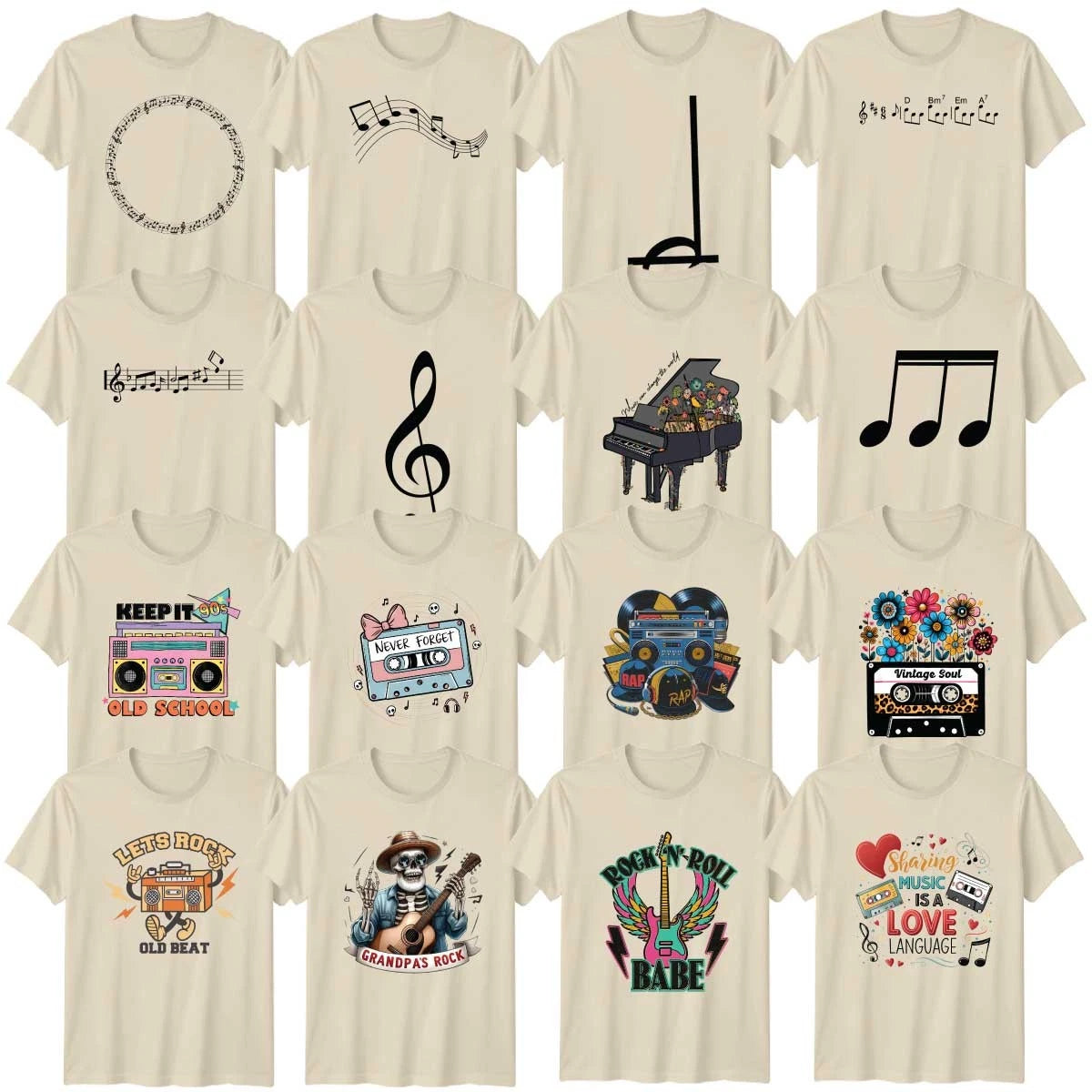 Retro Music Adult T-Shirt Musician Rock And Roll Music Lover Gift