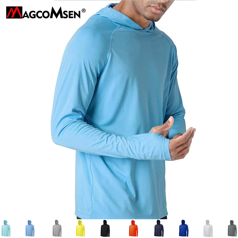 UPF 50+ Men's Sun Protection Long Sleeve T-Shirt Outdoor Sport Casual Shirt Tops