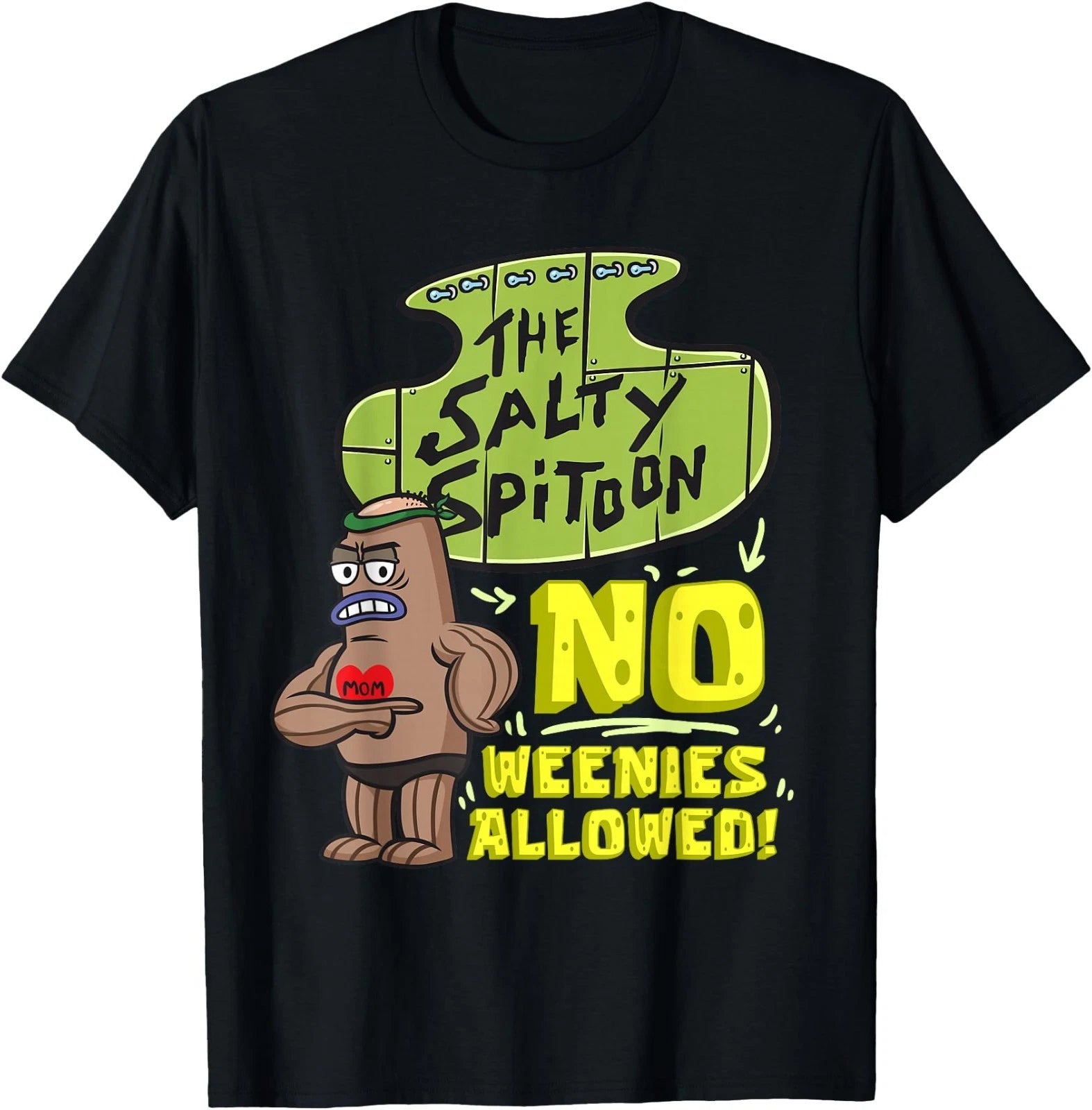 Salty Spitoon No Weenies Allowed Spongebob Gym Bodybuilder T-Shirt