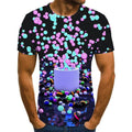 Women Men T-Shirt 3D Print Short Sleeve Tee Tops Hip Hop Streetwear Balloon