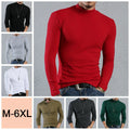 Men Thermal Inner Top Cotton T-shirts High Collar Stretch Base Layer Blouse