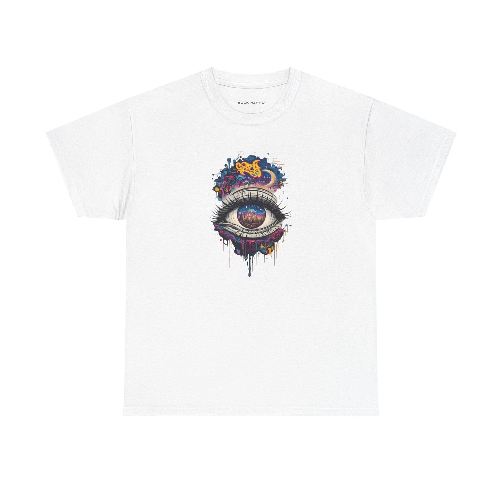 Graffiti Eye Tee, Streetwear T-Shirt, Urban Graphic Shirt, Artistic Unisex Top,