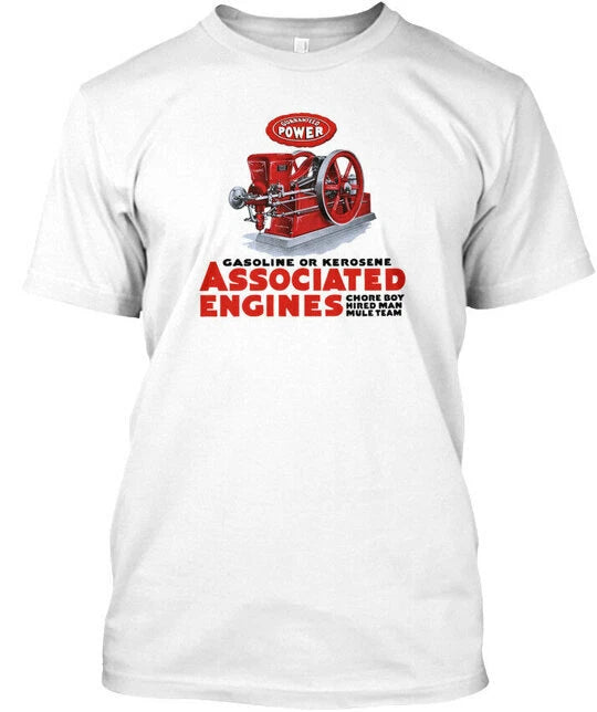 Associated Gas Engines Hit Miss Farm - Power T-Shirt Made in USA Size S to 5XL