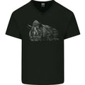 A Rhino Rhinoceros Mens V-Neck Cotton T-Shirt
