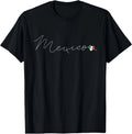 México Simple Love Mexican Flag Heart on Mexico T-Shirt