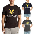 Lyle & Scott Mens T Shirts Crew Neck Cotton Glitch Printed Graphic T Shirt S-2XL
