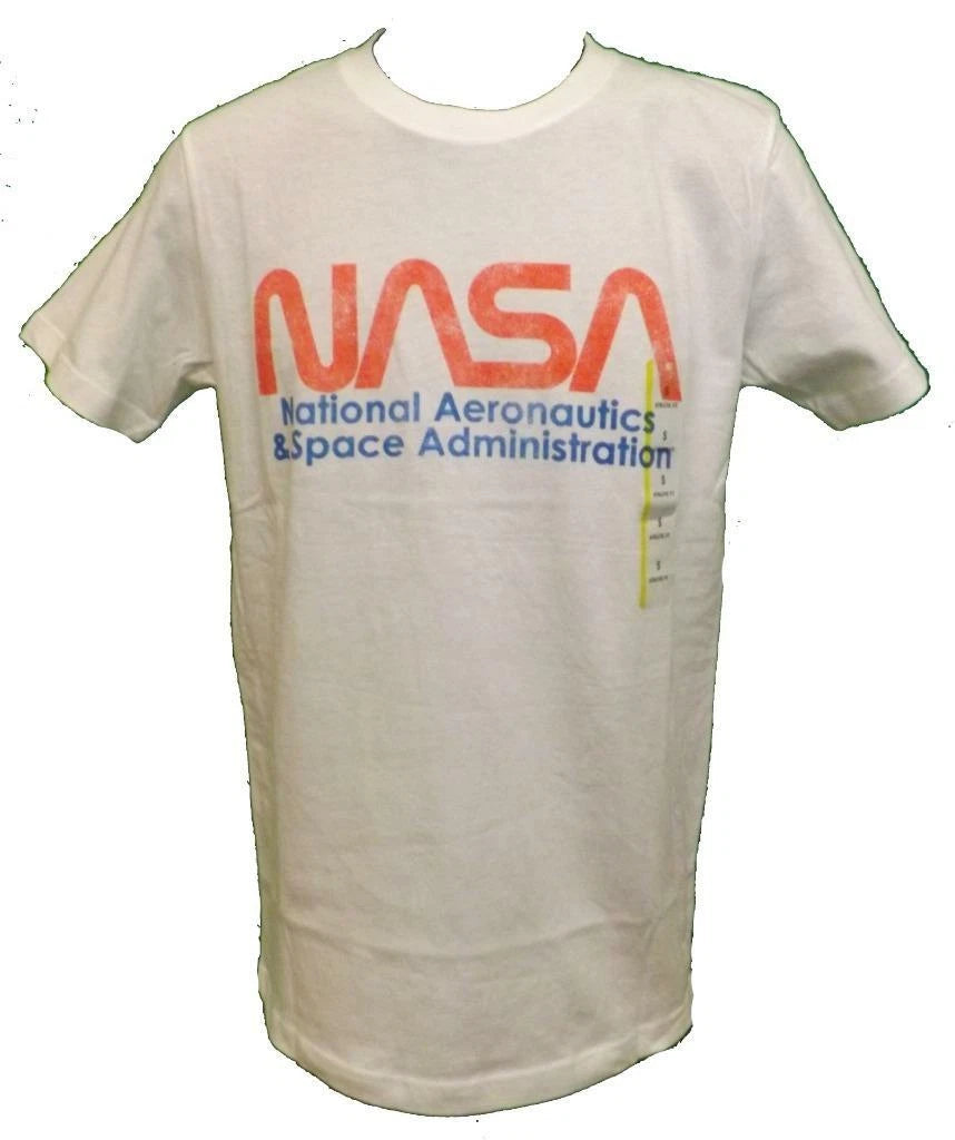New NASA Space Adult Mens Sizes S-M-L-XL-2XL White Shirt