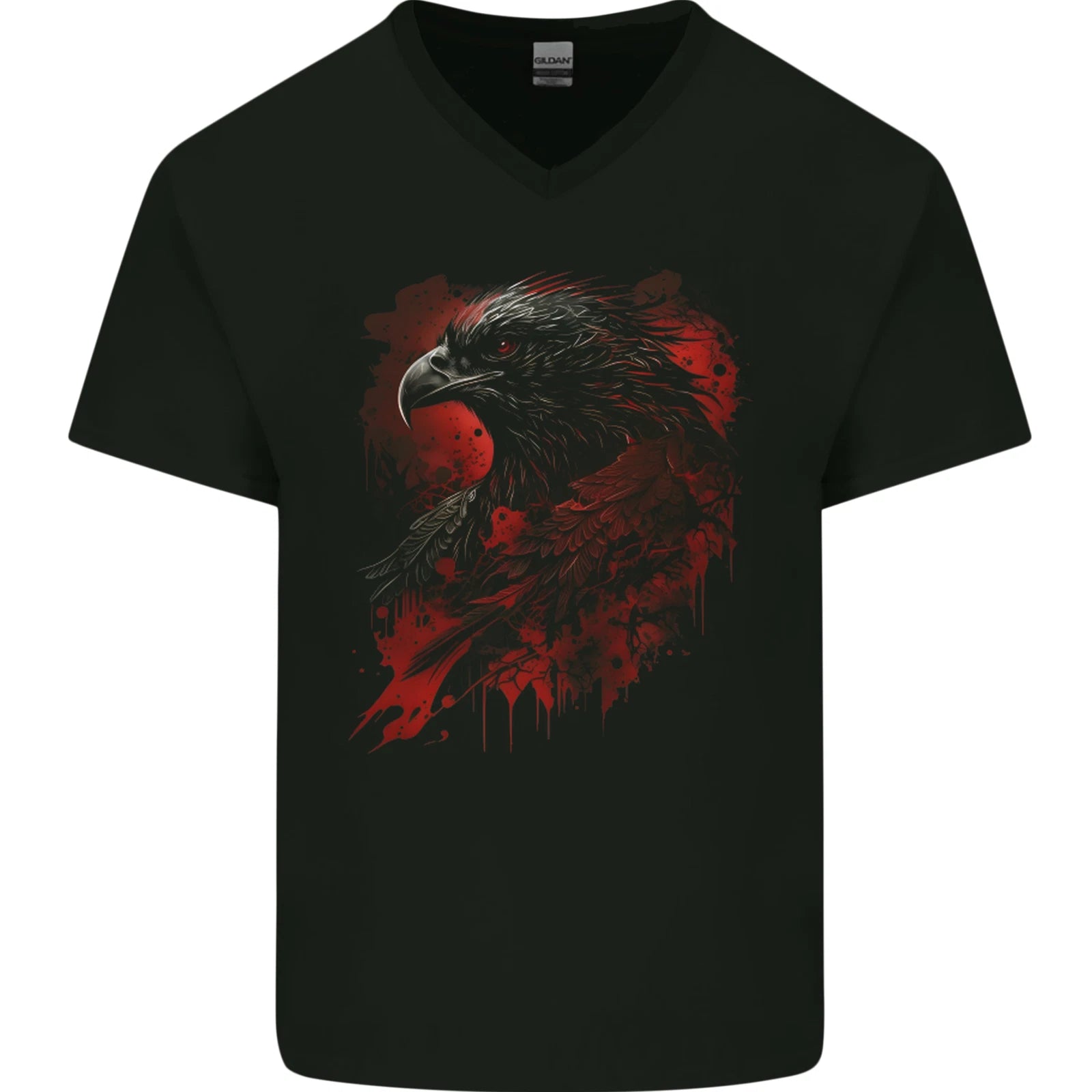An Eagle Mens V-Neck Cotton T-Shirt