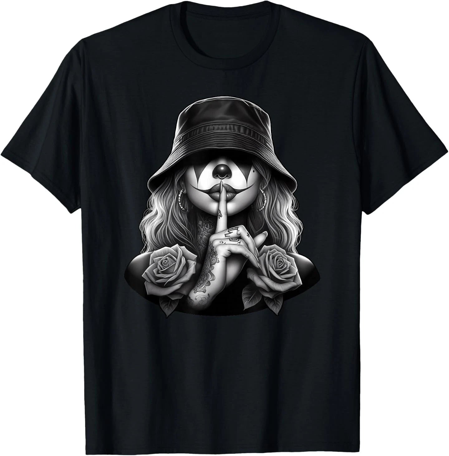 Chicana Payasa Tattoo Chicano Clown Art Chola Women Cholo T-Shirt