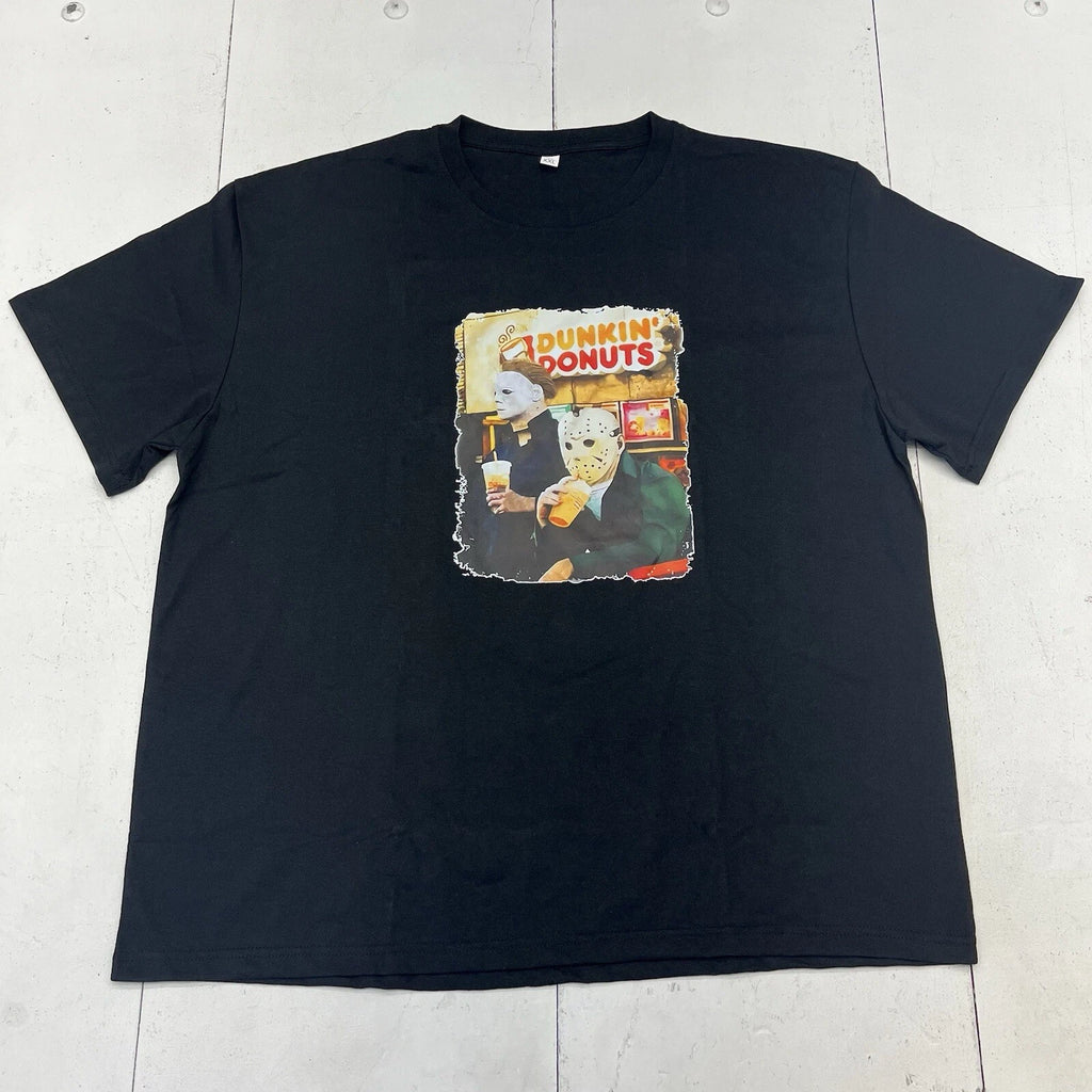 Black Halloween Novelty Funny T-shirt Michael Jason Besties Coffee Adult XXL NEW