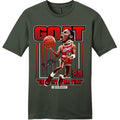 NEW ART SOCIETY MJ GOAT NO DISCUSSION OLIVE TEE SHIRT SMALL-4XLARGE MADE IN USA